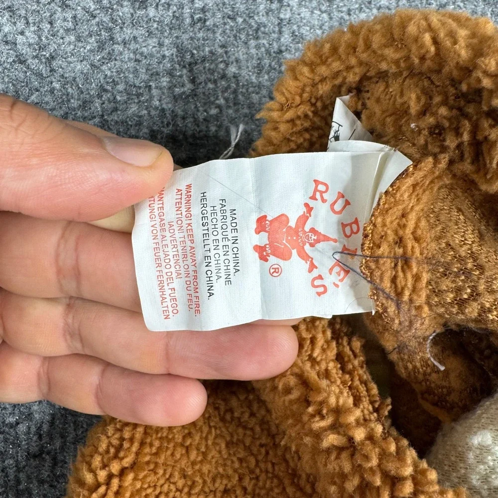 Rubies Costume Baby Size 12-18 Months Brown Sherpa Fleece Bear Blue Bow Tie Cozy